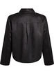 Short faux suede jacket with pockets, Black, Packshot image number 1