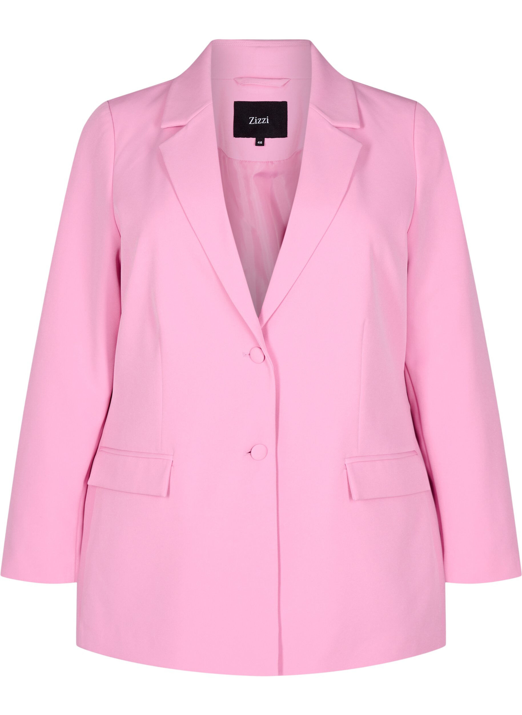Zizzifashion Classic blazer with button closure, Pink, Packshot image number 0
