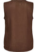 Sleeveless vest with a V-neck and buttons, Brown, Packshot image number 1