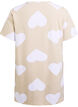 Long night t-shirt in a modal blend with hearts, Beige, Packshot image number 1
