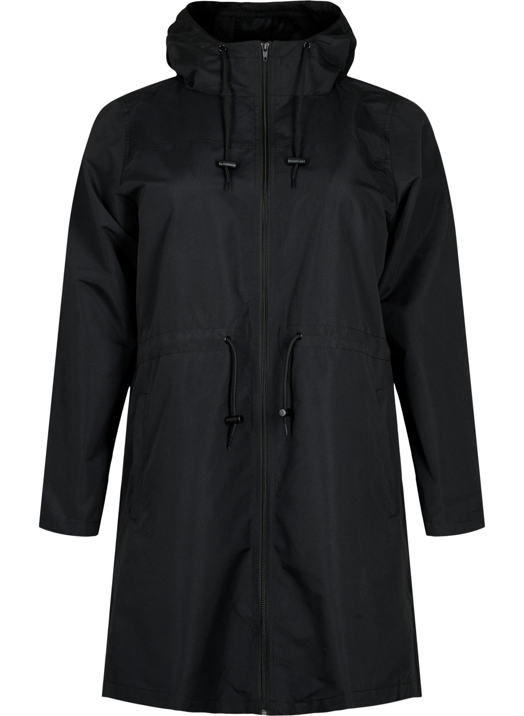 Zizzifashion FLASH - Water-repellent parka with hood, Black, Packshot image number 0