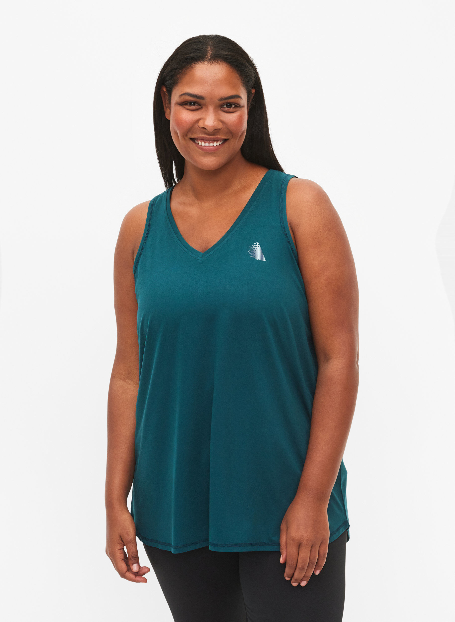 Zizzifashion Sports top with V-neck, Green, Model image number 0
