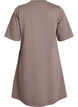 Knee-length jersey dress with pockets and A-line shape, Brown, Packshot image number 1
