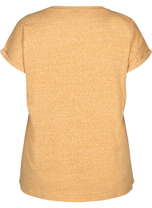 Marled cotton t-shirt, Mineral Yellow Mélange, Packshot image number 1