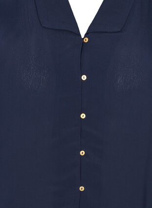 Viscose shirt with 3/4 sleeves, Navy Blazer, Packshot image number 2