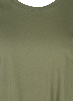 Cotton t-shirt with buttons, Thyme, Packshot image number 2
