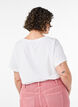 Cotton T-shirt with print, White, Model image number 2