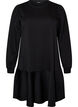Sweatshirt dress with ruffle layers and A-line shape, Black, Packshot image number 0