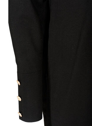 Plain-coloured knitted dress in a viscose blend, Black, Packshot image number 3