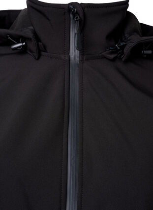 	 Softshell jacket with detachable hood, Black, Packshot image number 2