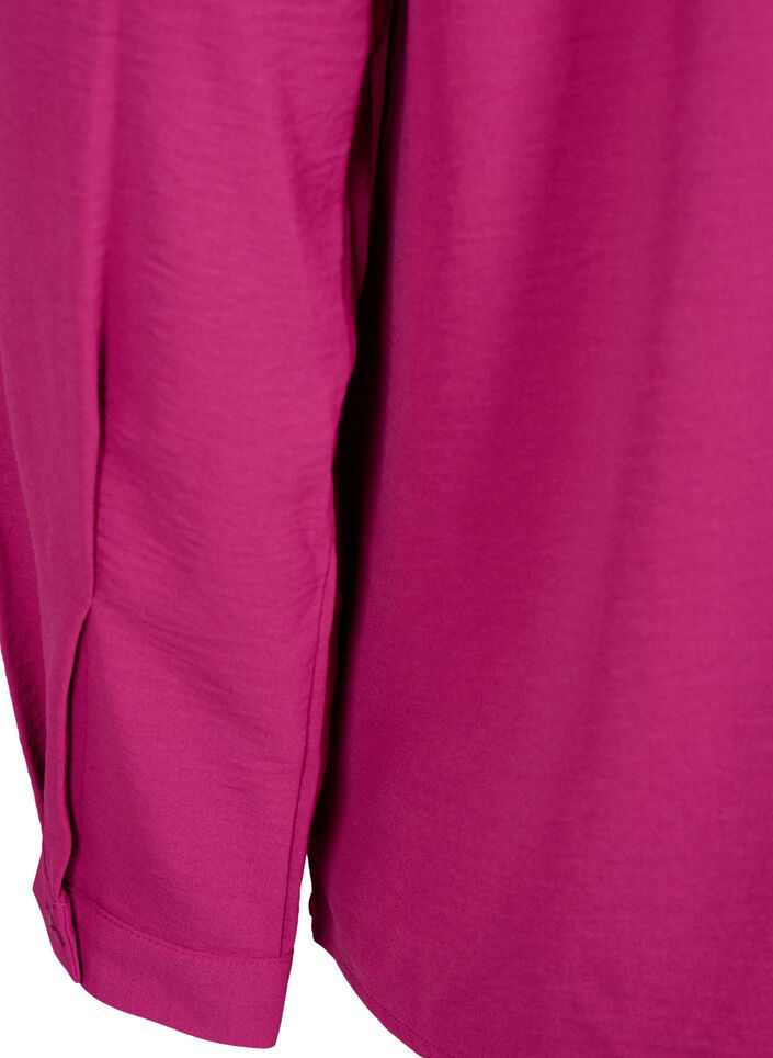 Long sleeved blouse with lace detail, Festival Fuchsia, Packshot image number 3