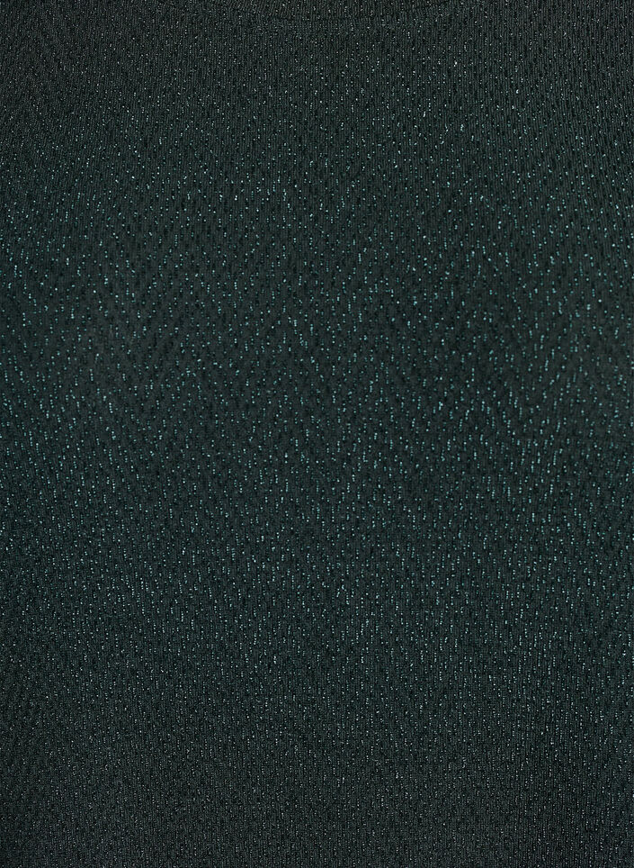Blouse with herringbone pattern and glitter thread, Green, Packshot image number 2