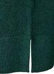 Short knitted dress with wavy hem and slits, Green, Packshot image number 3