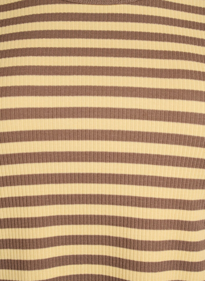 Striped blouse with long sleeves, Brown, Packshot image number 2