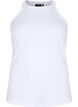 Ribbed cotton tank top, Bright White, Packshot image number 0