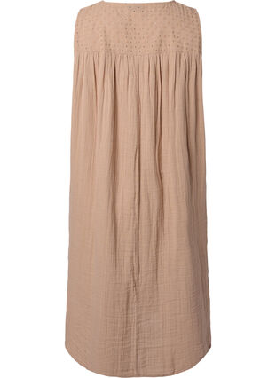 Sleeveless midi dress in cotton, Natural, Packshot image number 1