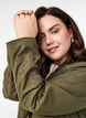 Long trench coat with embroidery, Green, Model image number 3
