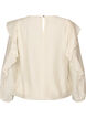 Blouse with ruffles and balloon shape, Vanilla, Packshot image number 1