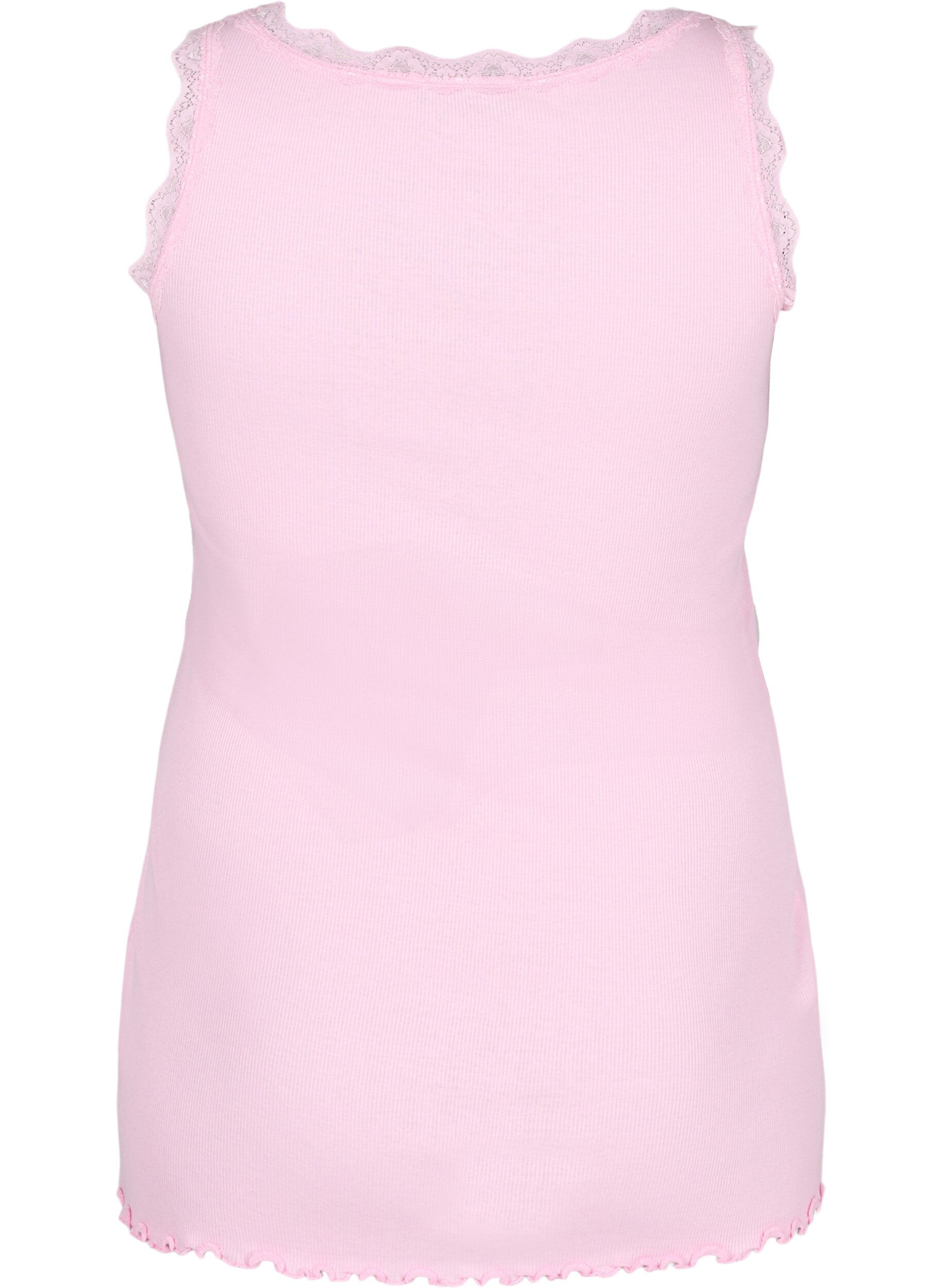 Zizzifashion Top with lace trim, Pink, Packshot image number 1