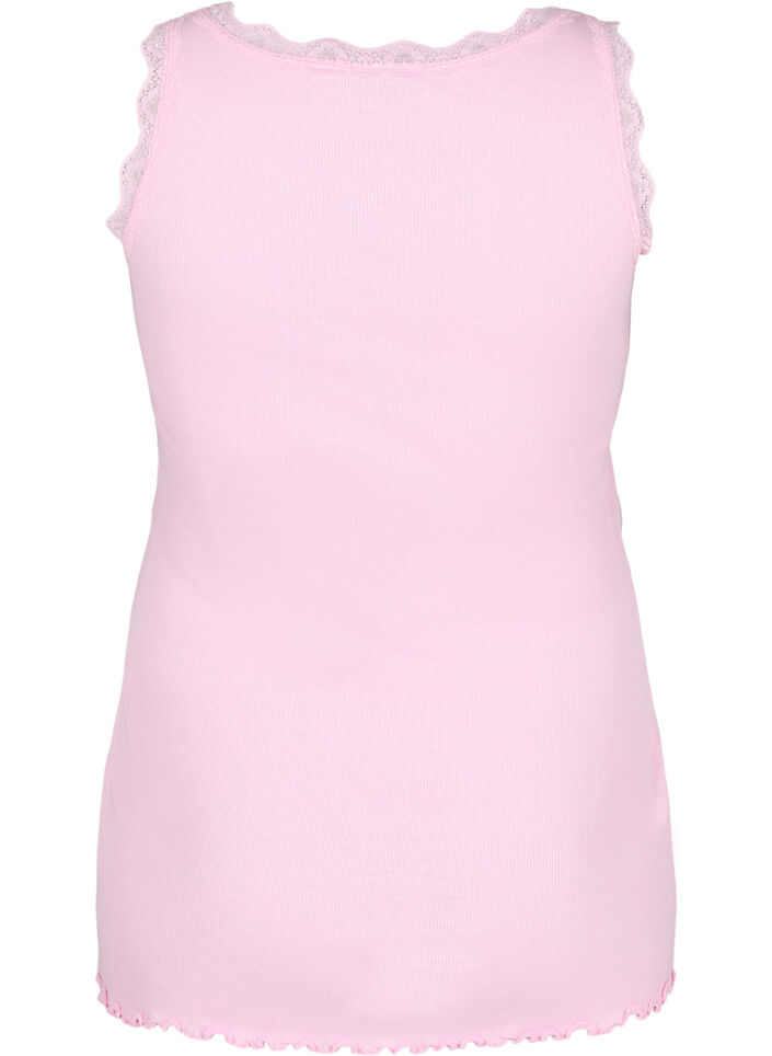 Top with lace trim, Pink, Packshot image number 1