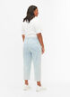 Straight, ankle length jeans with stripes, Light Blue Stripe, Model image number 1