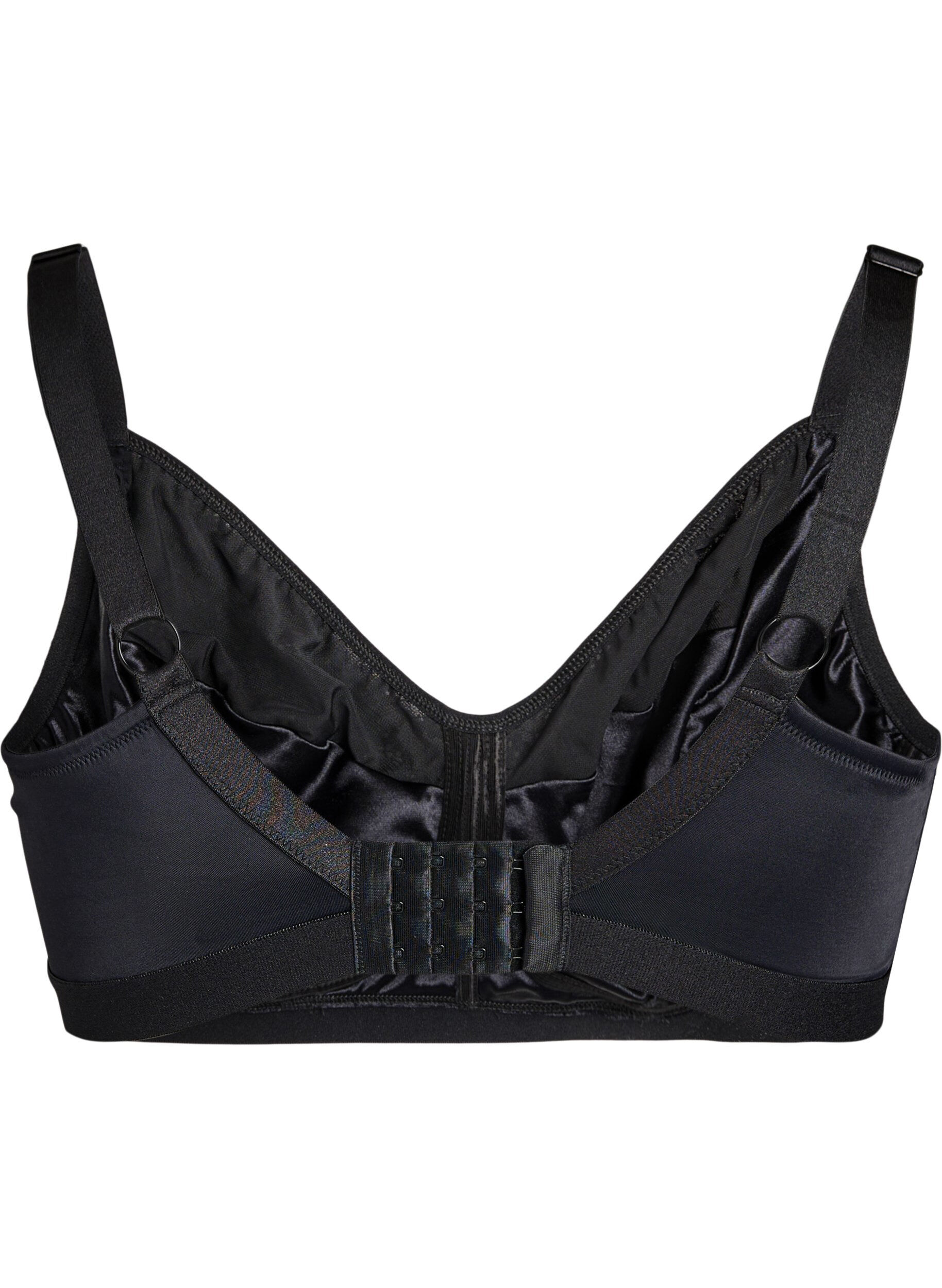 Zizzifashion Wireless bra with lace, Black, Packshot image number 1