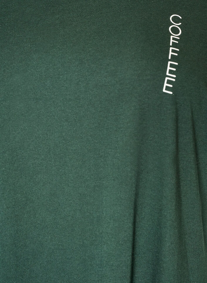 Midi nightgown in organic cotton, Green, Packshot image number 2