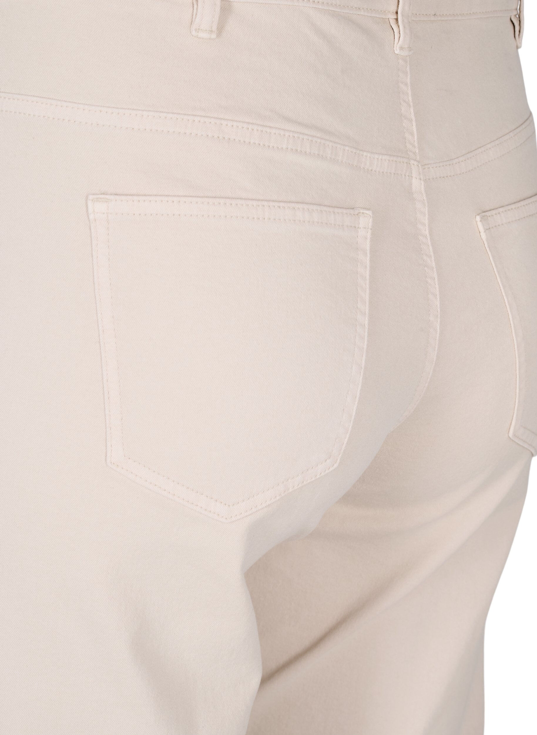 Zizzifashion Gemma high-waisted jeans, Beige, Packshot image number 3