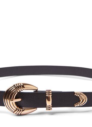 Belt in faux leather, Black, Packshot image number 2