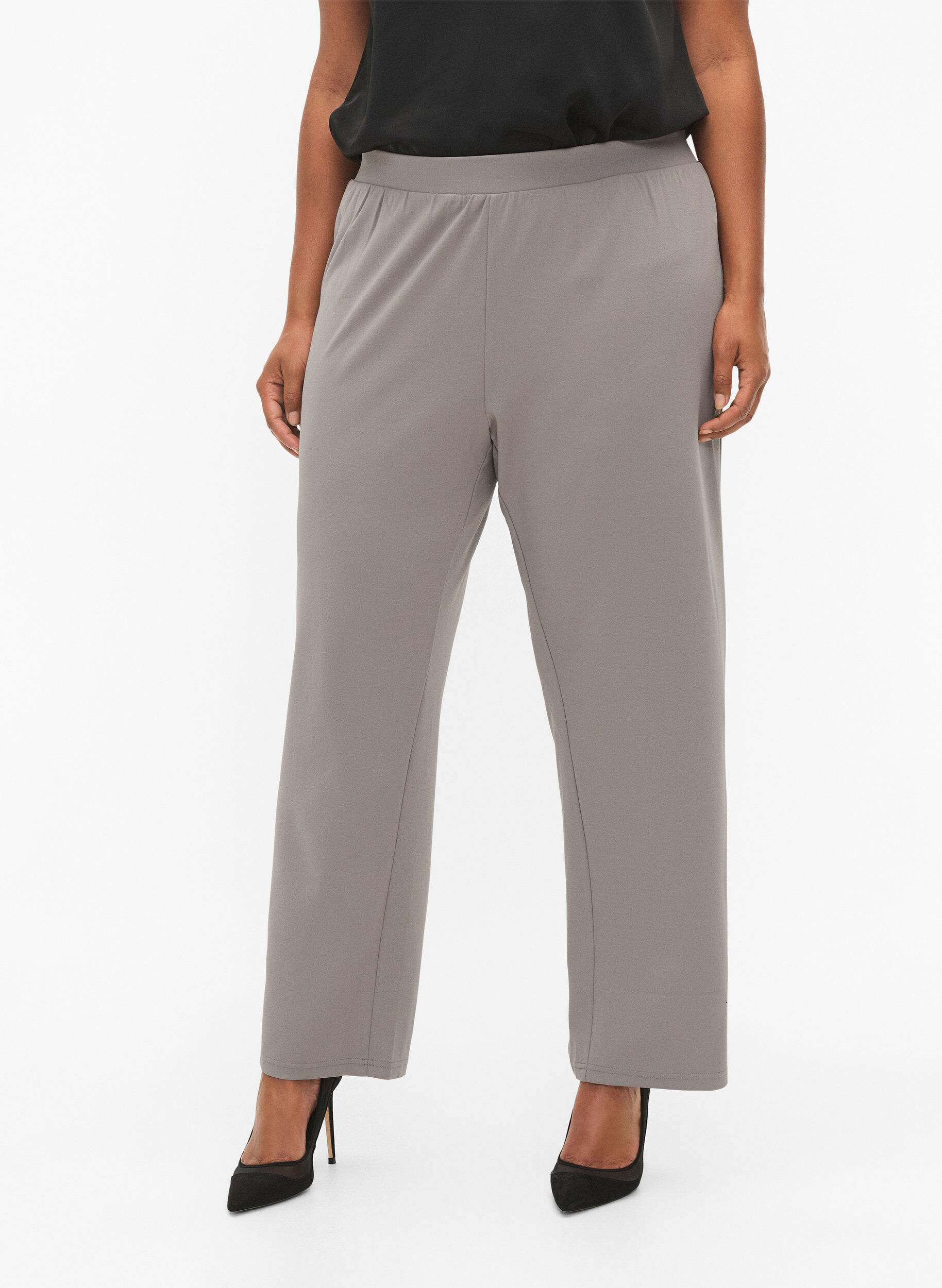 Zizzifashion FLASH - Straight fit trousers, Beige, Model image number 2