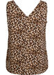 Printed top with v-neck, Brown, Packshot image number 1