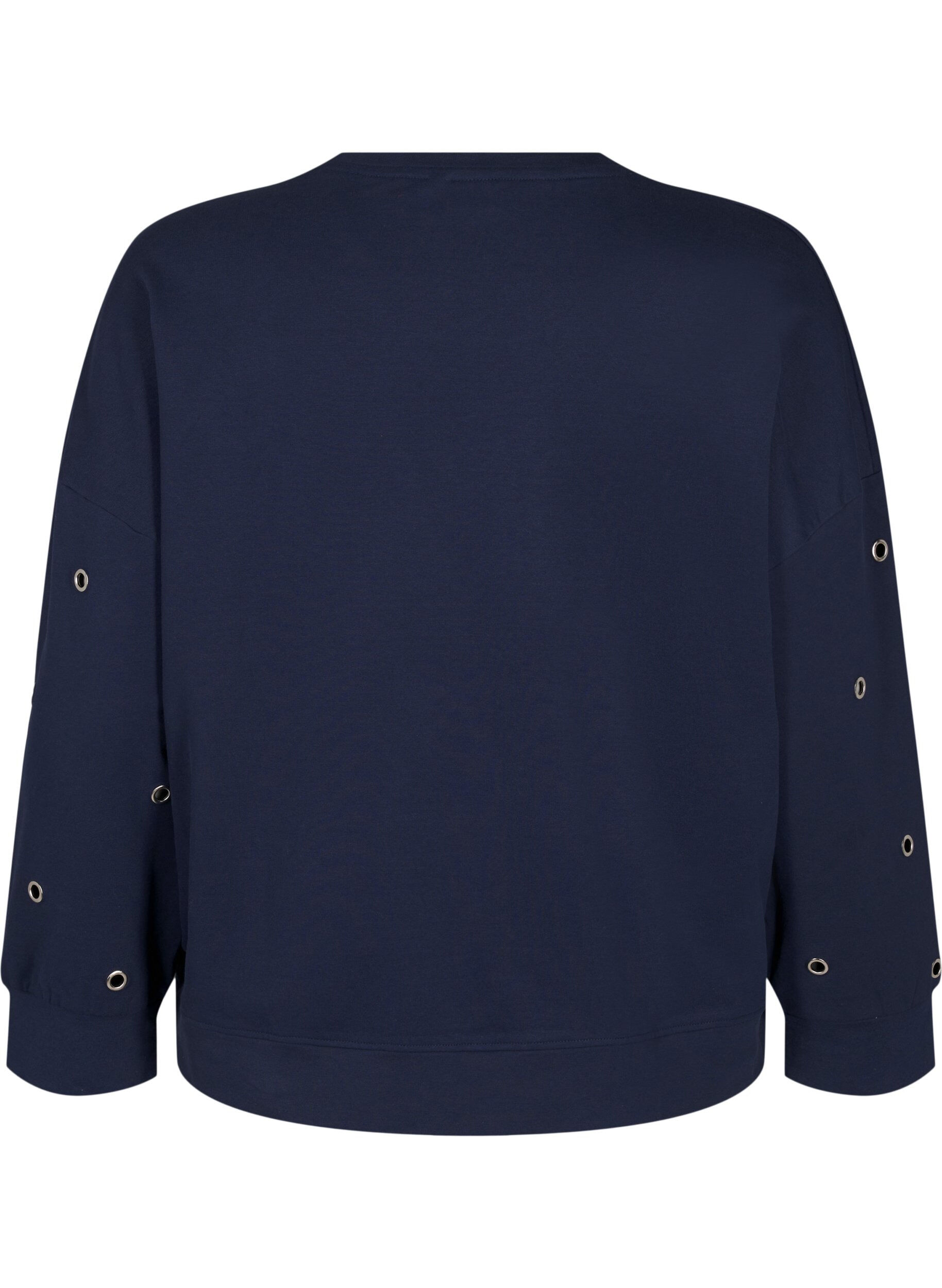 Zizzifashion Sweatshirt with eyelets, Blue, Packshot image number 1