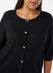 Knit cardigan with heart buttons and short sleeves, Black, Model image number 3