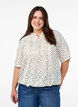 Blouse with print and 1/2 sleeves, White, Model image number 0