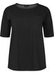 Blouse with half sleeves, Black, Packshot image number 0