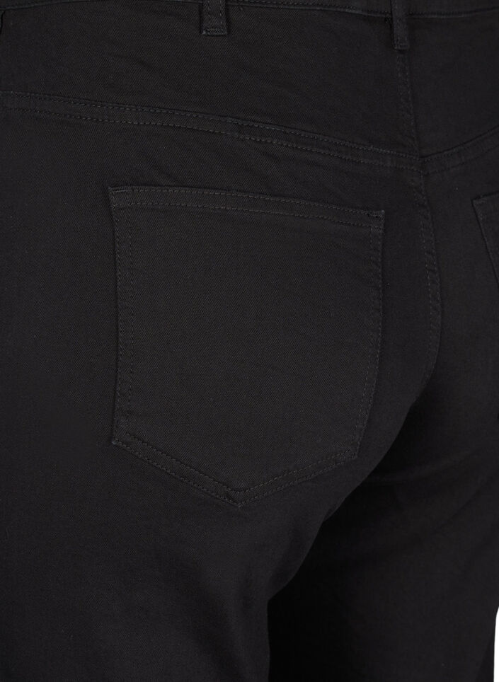 High-waisted Gemma jeans with regular fit, Black, Packshot image number 3