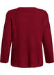Ribbed jumper with decorative buttons, Red, Packshot image number 1