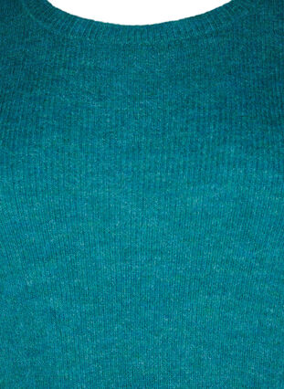 Melange sweater with round neck	, Deep Lake Mel., Packshot image number 2