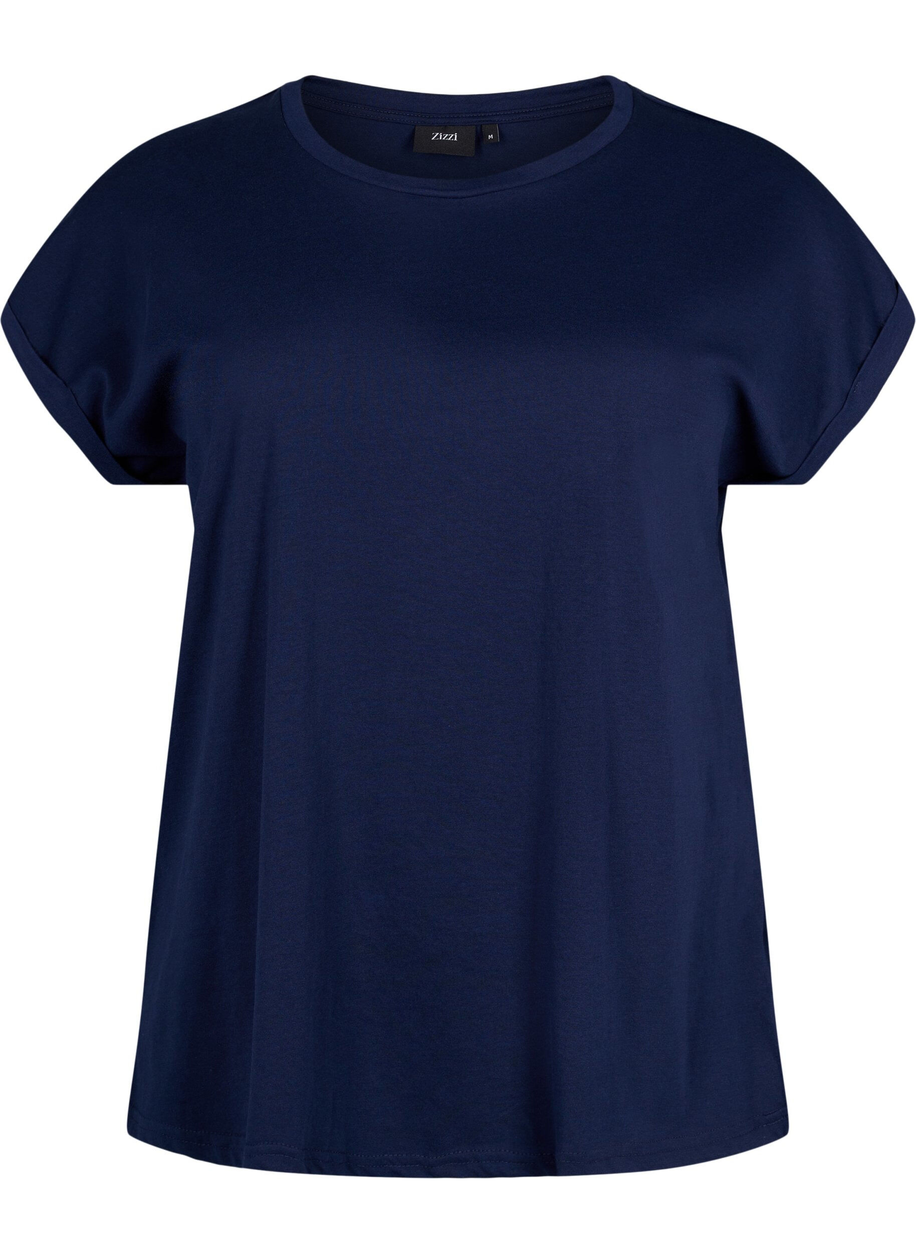 ZizzifashionShort sleeved cotton blend t-shirt, Blue, Packshot image number 0