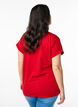 Short-sleeved t-shirt in a cotton blend, Red, Model image number 2