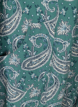 Short-sleeved, printed cotton dress, Paisley, Packshot image number 3