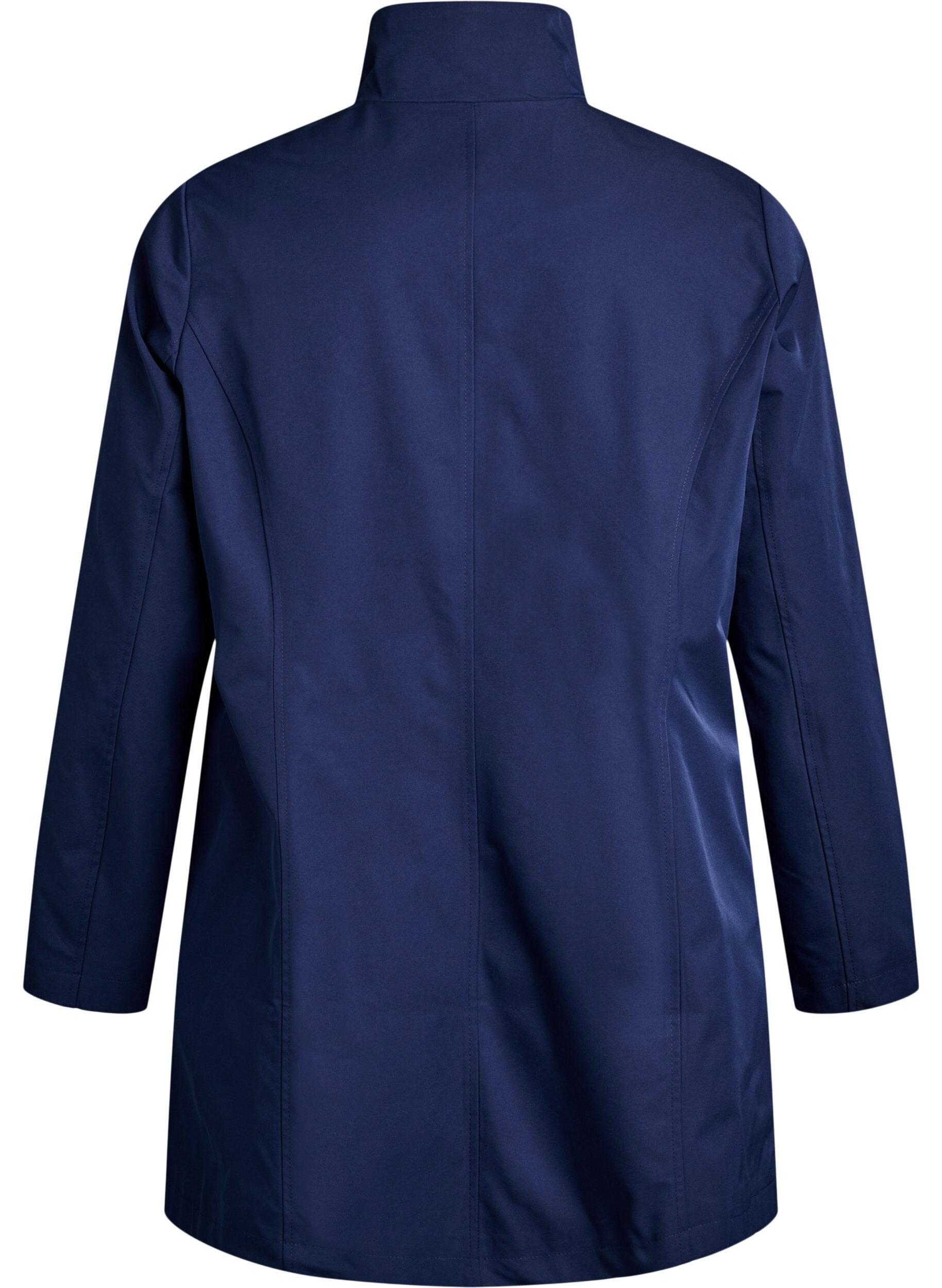 Zizzifashion Transitional jacket with pockets and a high collar, Blue, Packshot image number 1
