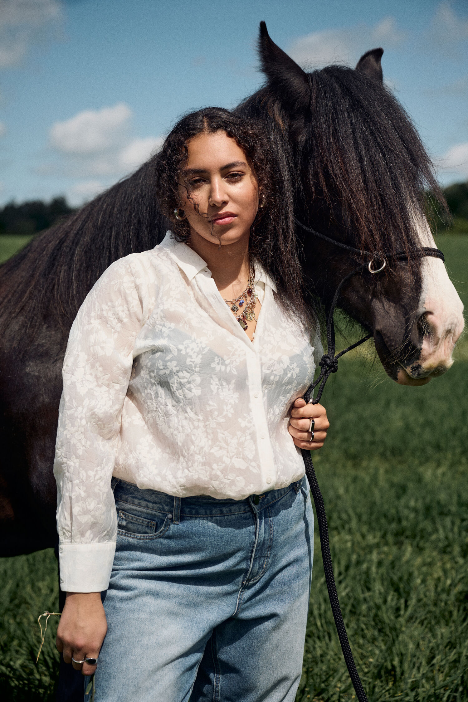 Shirt with pattern, , Model