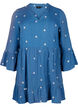 Soft cotton dress with embroidered flowers, Blue Horizon Daisy, Packshot image number 0
