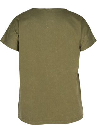 Printed organic cotton t-shirt, Ivy Green, Packshot image number 1