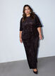 Wide-leg trousers with sequins, Brown, Model image number 0