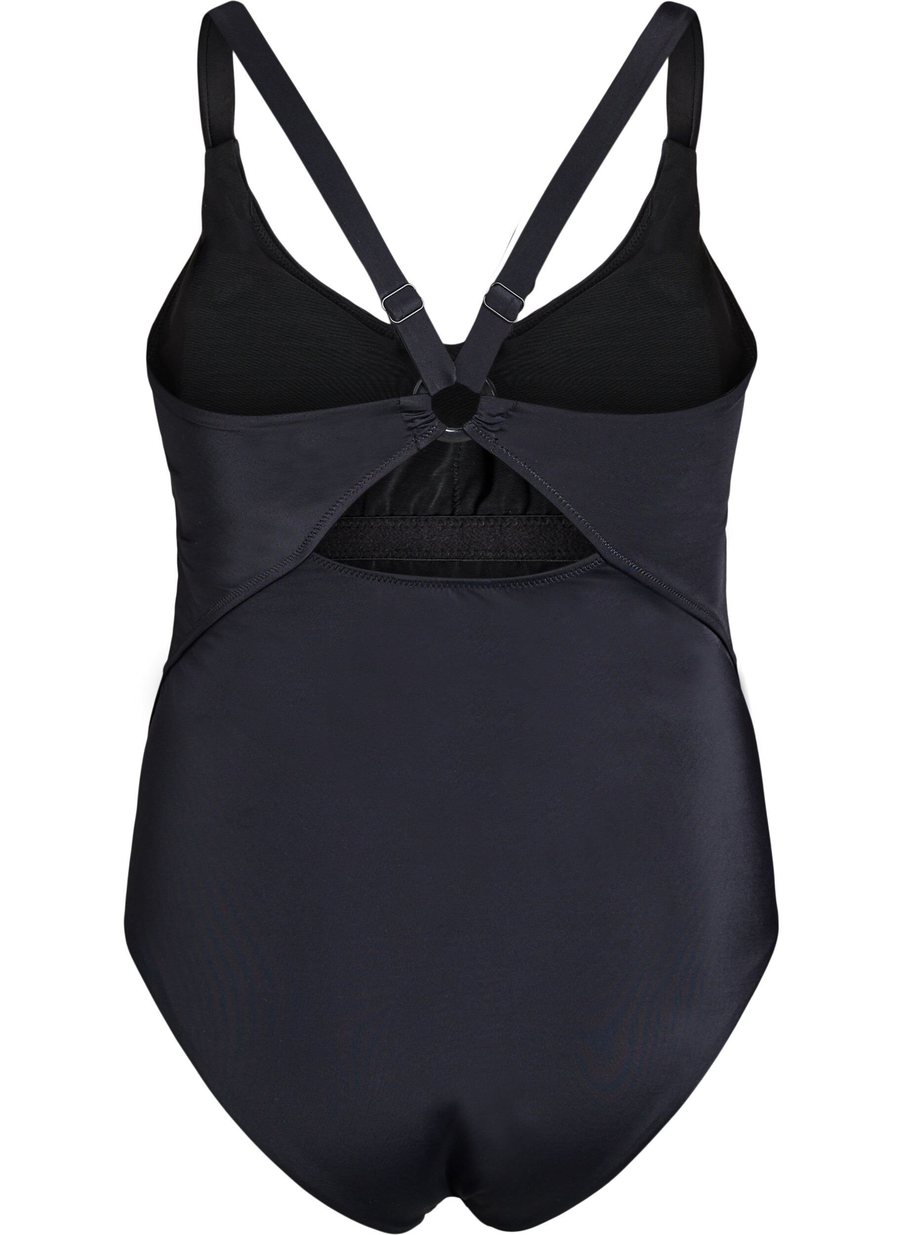 Zizzifashion Swimsuit with back detail, Black, Packshot image number 1