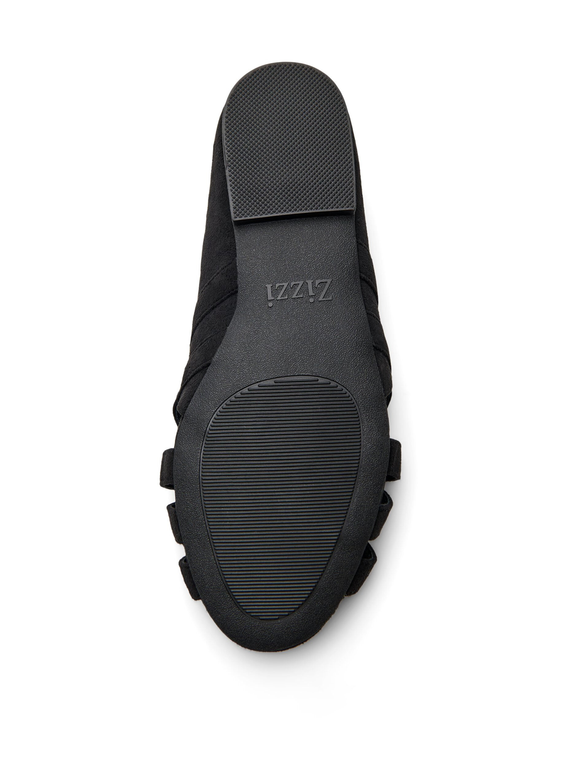 ZizzifashionBallerina in faux suede with crossed straps, Black, Packshot image number 4