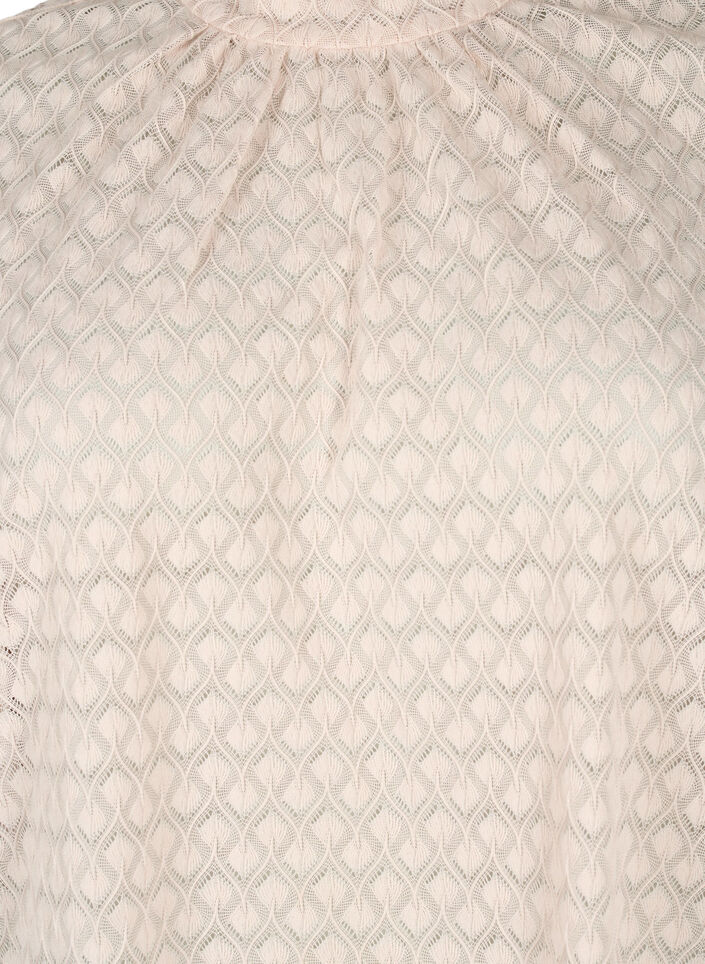 Long-sleeved blouse with patterned texture, Whisper Pink, Packshot image number 2