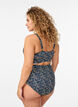 Bikini briefs with print and high waist, Green, Model image number 1